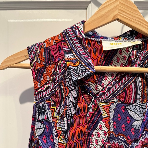 🌷SALE 3/$21🌷Anthropologie Maeve Pintuck Sleeveless Top - Picture 4 of 6